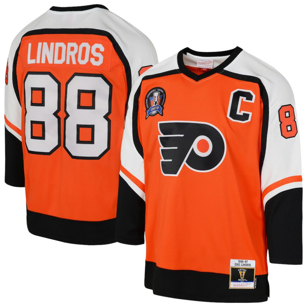 NHL Eric Lindros Philadelphia Flyers Mitchell & Ness Youth 1996/97 Power Play 2.0 Player Jersey with Captain Patch