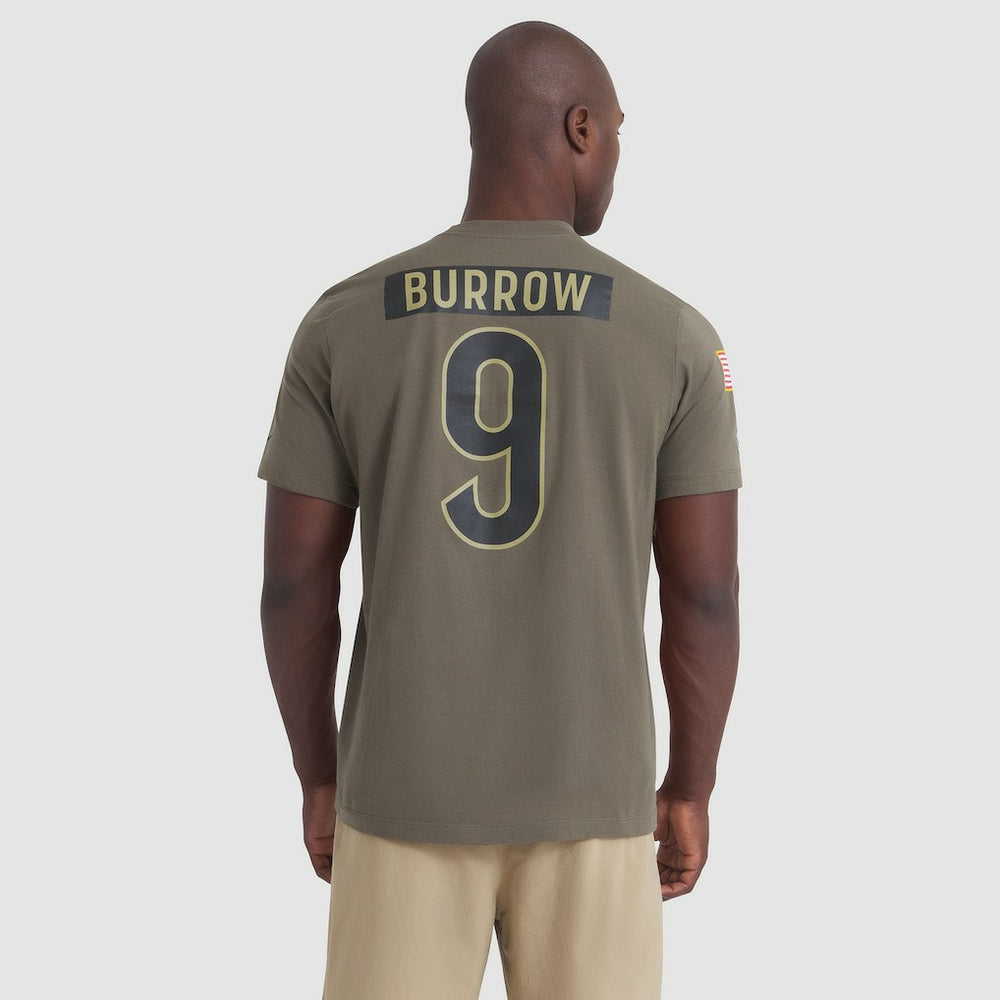 Joe Burrow  2025 Salute to Service Name & Number T-Shirt - Cincinnati Bengals T-shirts