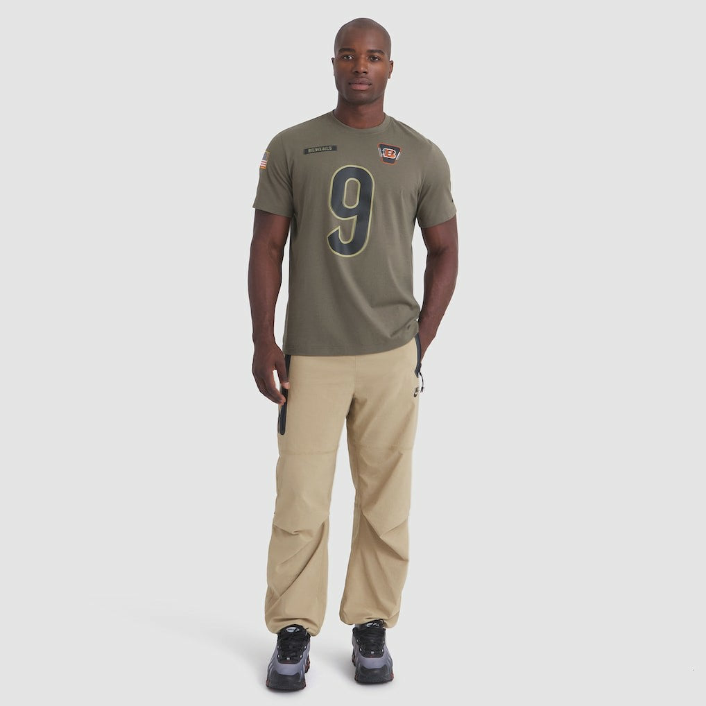 Joe Burrow  2025 Salute to Service Name & Number T-Shirt - Cincinnati Bengals T-shirts