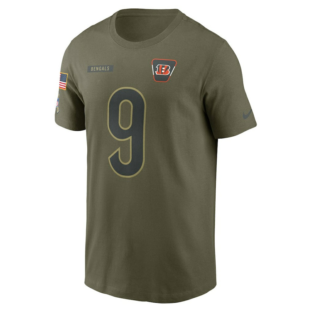 Joe Burrow  2025 Salute to Service Name & Number T-Shirt - Cincinnati Bengals T-shirts