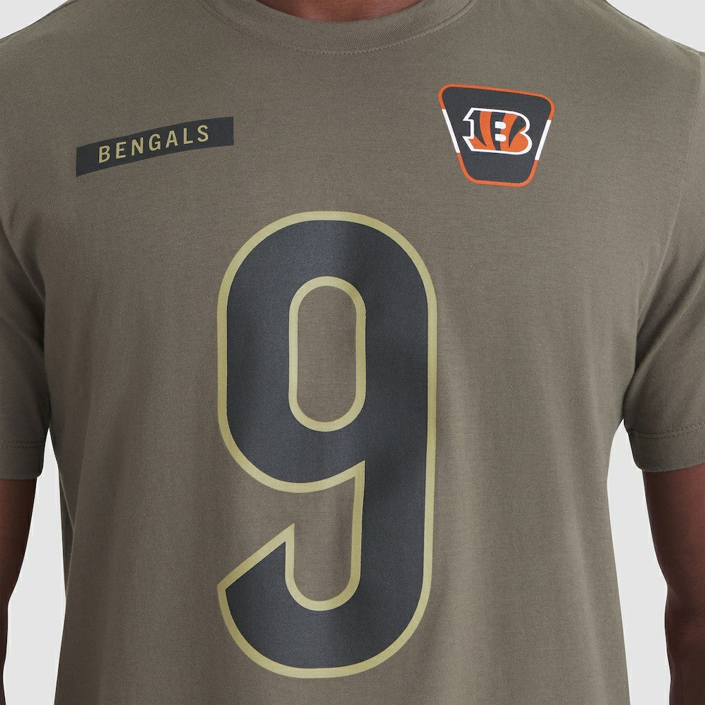 Joe Burrow  2025 Salute to Service Name & Number T-Shirt - Cincinnati Bengals T-shirts
