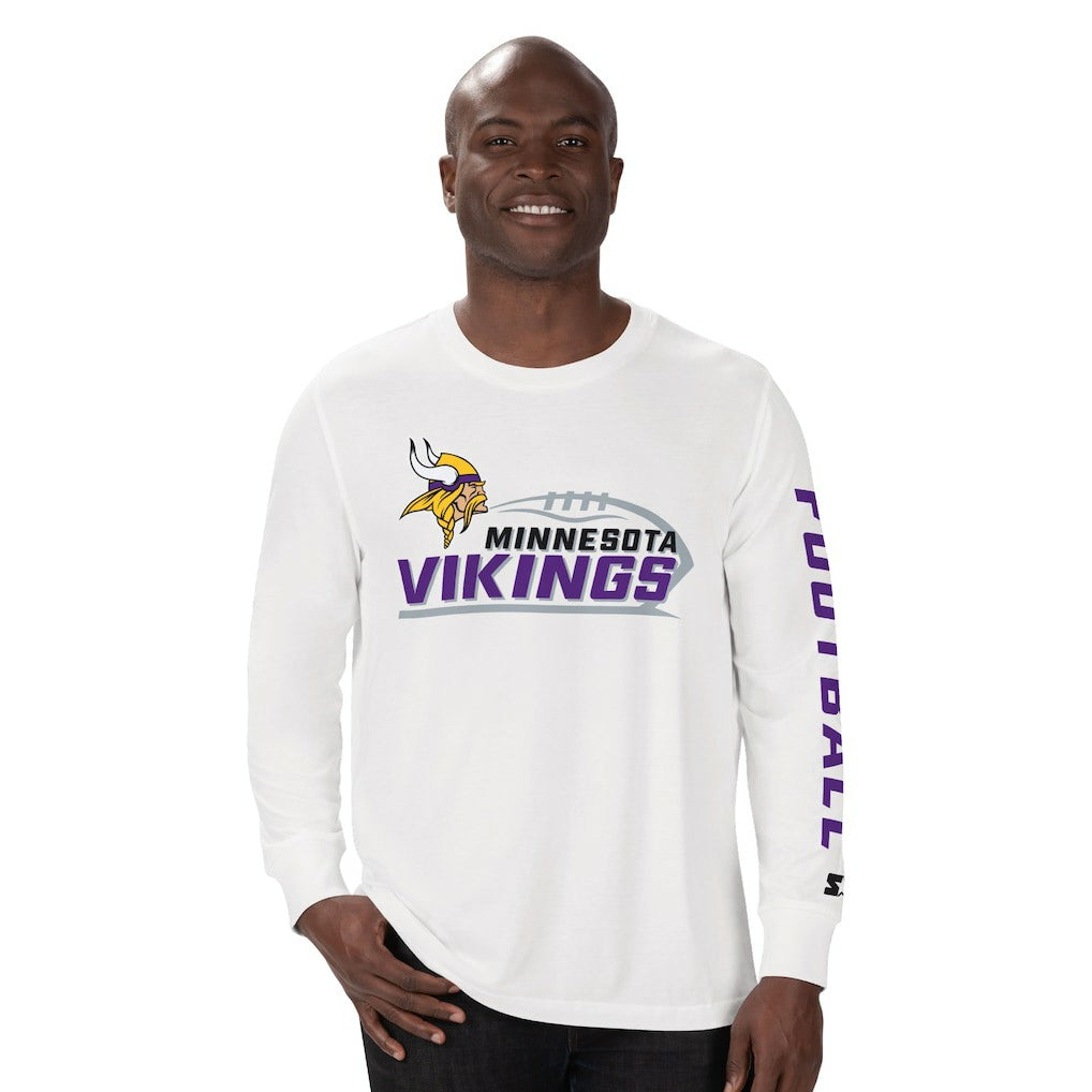 Starter Half Time Long Sleeve T-Shirt - Minnesota Vikings T-shirts