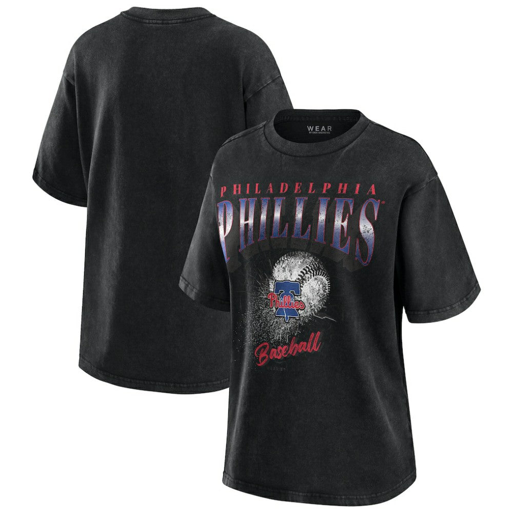 Charcoal Philadelphia Phillies WEAR by Erin Andrews Women's Oversized Boyfriend T-Shirt