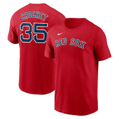 Red Garrett Crochet Boston Red Sox Nike Fuse Name & Number T-Shirt