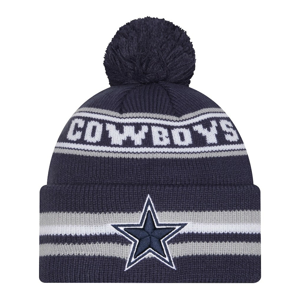 Pre-School Classic Cuffed Knit Hat with Pom - Dallas Cowboys Hats