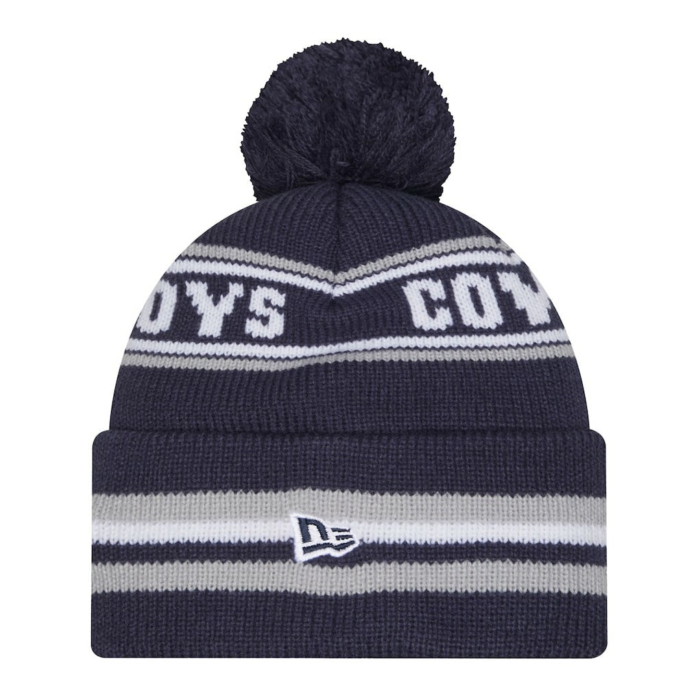 Pre-School Classic Cuffed Knit Hat with Pom - Dallas Cowboys Hats