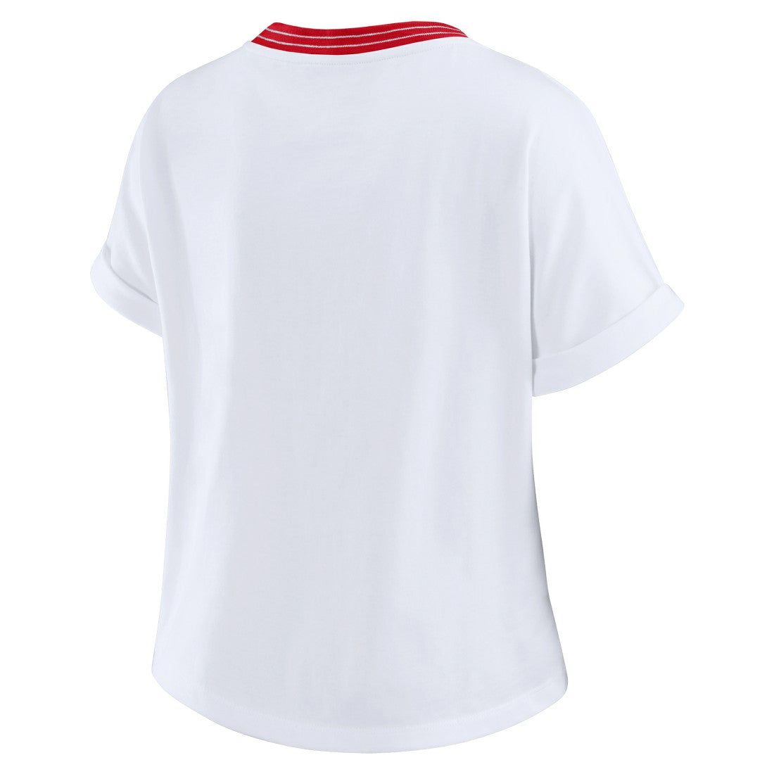 WEAR by Erin Andrews Women's Cropped Center Stripe Dolman T-Shirt - Tampa Bay Buccaneers T-shirts