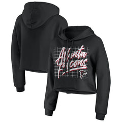 WEAR by Erin Andrews Women's Domestic Cropped Pullover Hoodie - Atlanta Falcons Hoodies