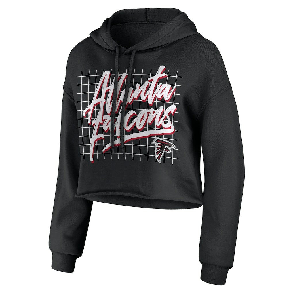 WEAR by Erin Andrews Women's Domestic Cropped Pullover Hoodie - Atlanta Falcons Hoodies