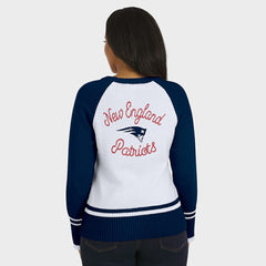 WEAR by Erin Andrews Women's Colorblock Raglan Sweater - New England Patriots