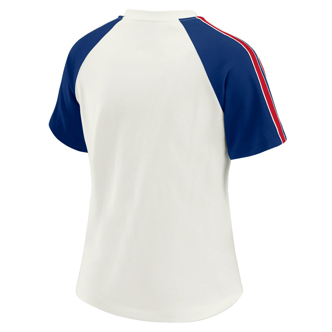 WEAR by Erin Andrews Women's Sleeve Stripe Distressed Raglan T-Shirt - New York Giants T-shirts