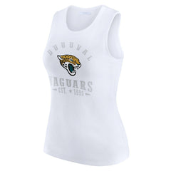 WEAR by Erin Andrews Women's Ribbed Graphic Tank Top - Jacksonville Jaguars Tops