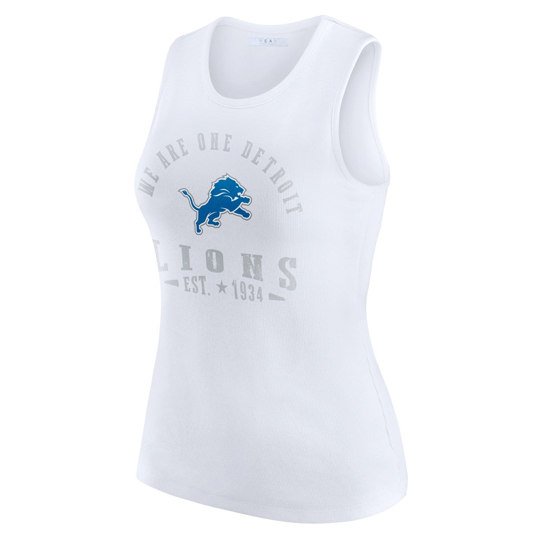 WEAR by Erin Andrews Women's Ribbed Graphic Tank Top - Detroit Lions Tops