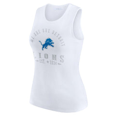 WEAR by Erin Andrews Women's Ribbed Graphic Tank Top - Detroit Lions Tops