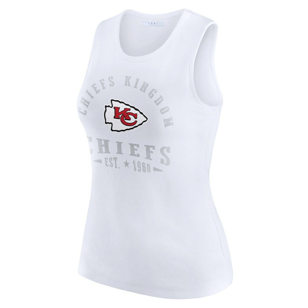 WEAR by Erin Andrews Women's Ribbed Graphic Tank Top - Kansas City Chiefs Tops