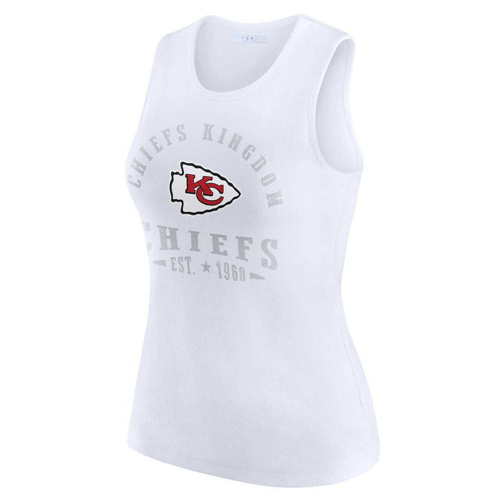 WEAR by Erin Andrews Women's Ribbed Graphic Tank Top - Kansas City Chiefs Tops