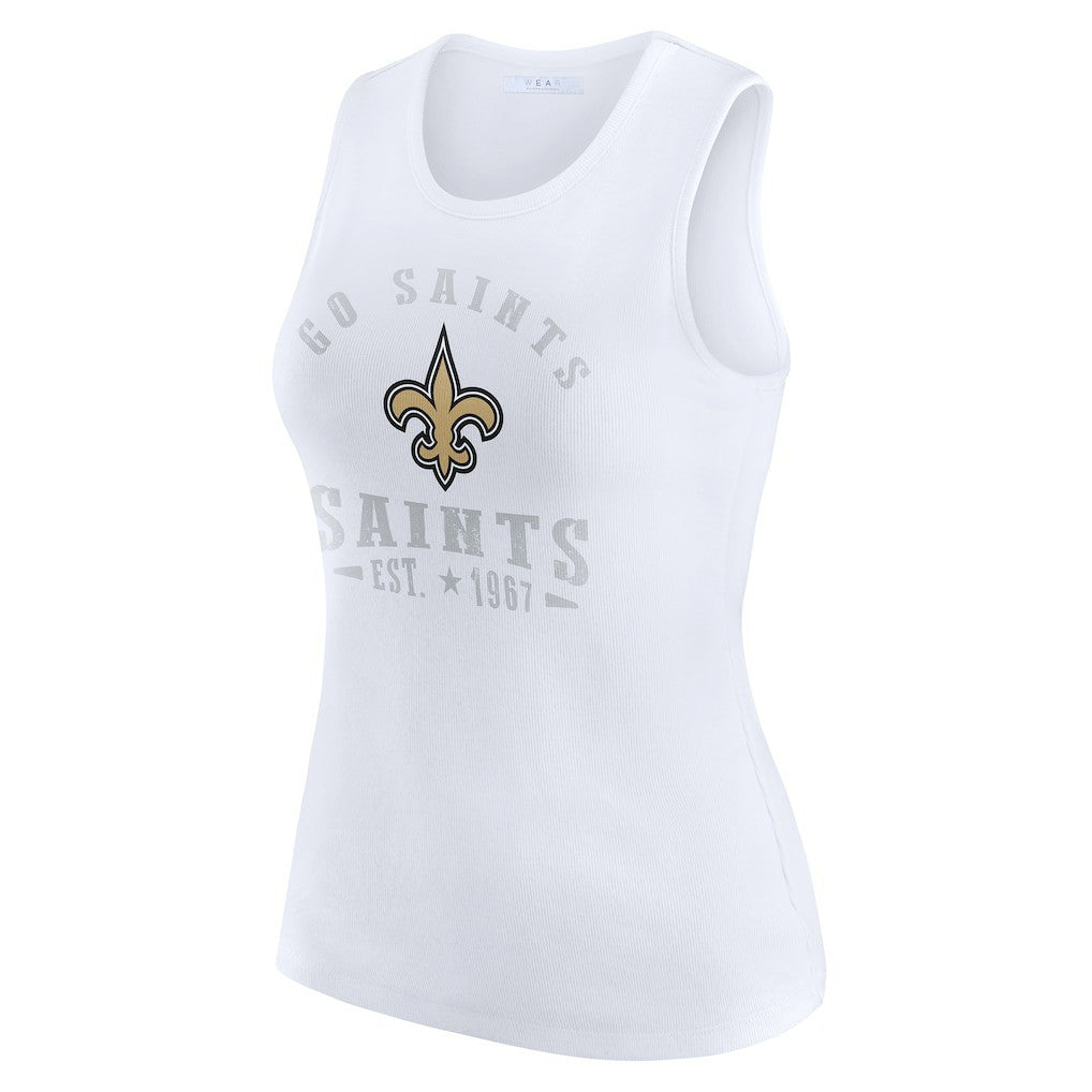 WEAR by Erin Andrews Women's Ribbed Graphic Tank Top - New Orleans Saints Tops