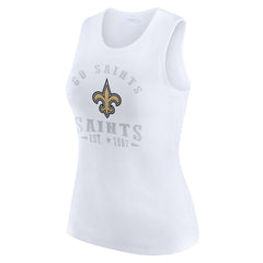 WEAR by Erin Andrews Women's Ribbed Graphic Tank Top - New Orleans Saints Tops