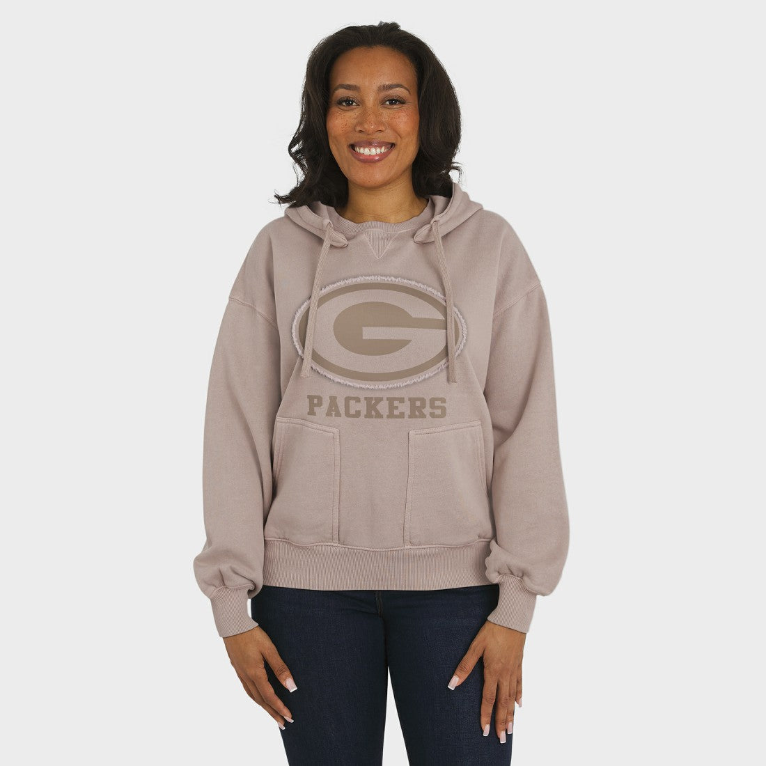 WEAR by Erin Andrews Women's Washed Pullover Crewdie - Green Bay Packers Pullover