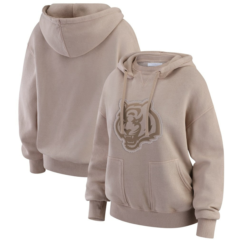 WEAR by Erin Andrews Women's Washed Pullover Crewdie - Cincinnati Bengals Pullover