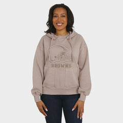 WEAR by Erin Andrews Women's Washed Pullover Crewdie - Cleveland Browns Pullover