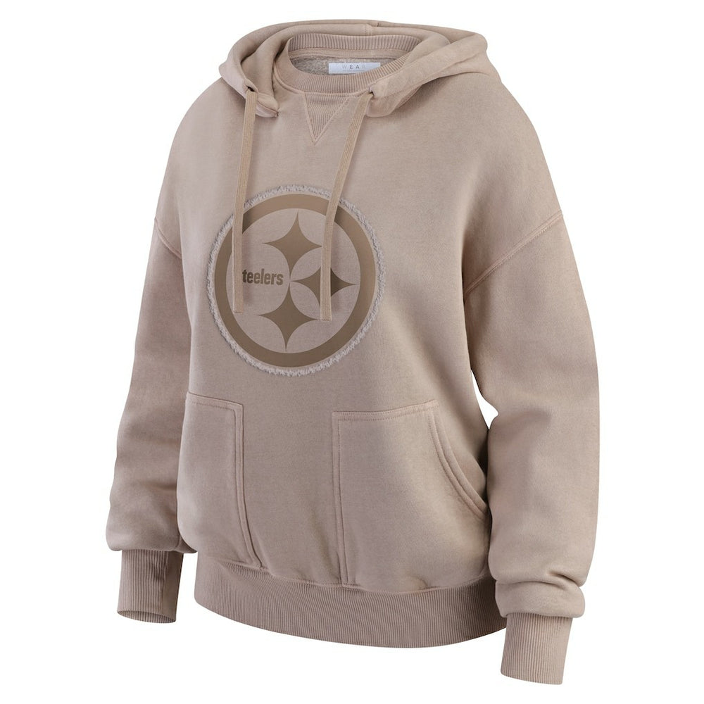 WEAR by Erin Andrews Women's Washed Pullover Crewdie - Pittsburgh Steelers Pullover