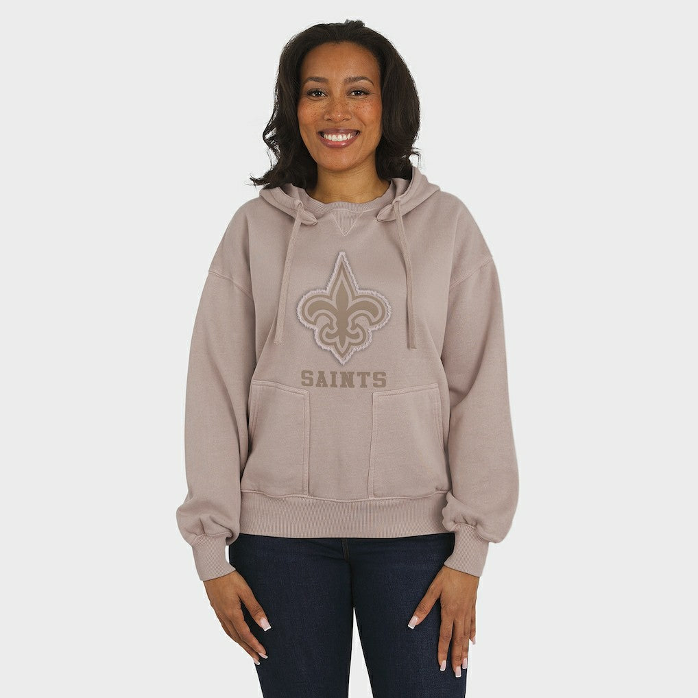 WEAR by Erin Andrews Women's Washed Pullover Crewdie - New Orleans Saints Pullover