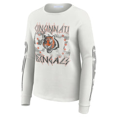 WEAR by Erin Andrews Women's Graphic Waffle Long-Sleeve T-Shirt - Cincinnati Bengals T-shirts