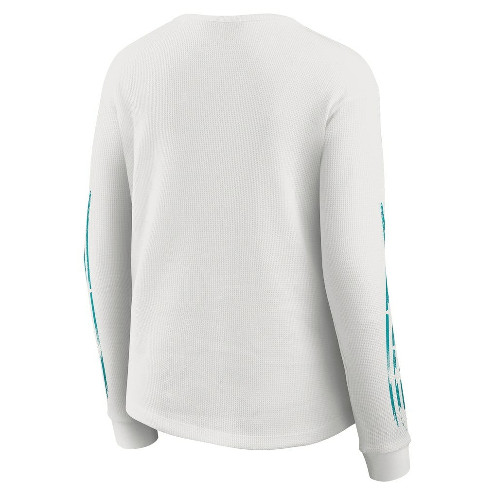 WEAR by Erin Andrews Women's Graphic Waffle Long-Sleeve T-Shirt - Miami Dolphins T-shirts