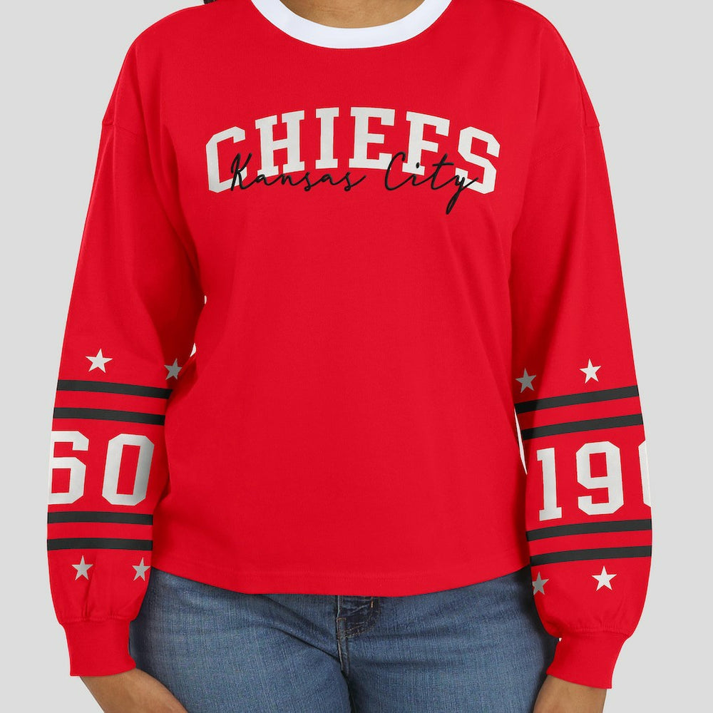 WEAR by Erin Andrews Women's Sport Long-Sleeve T-Shirt - Kansas City Chiefs T-shirts