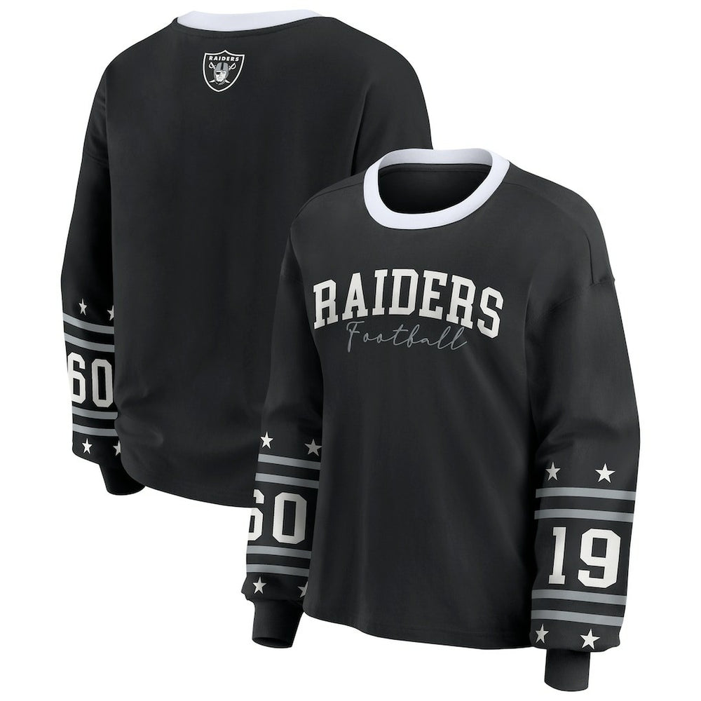WEAR by Erin Andrews Women's Sport Long-Sleeve T-Shirt - Las Vegas Raiders T-shirts