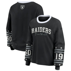 WEAR by Erin Andrews Women's Sport Long-Sleeve T-Shirt - Las Vegas Raiders T-shirts