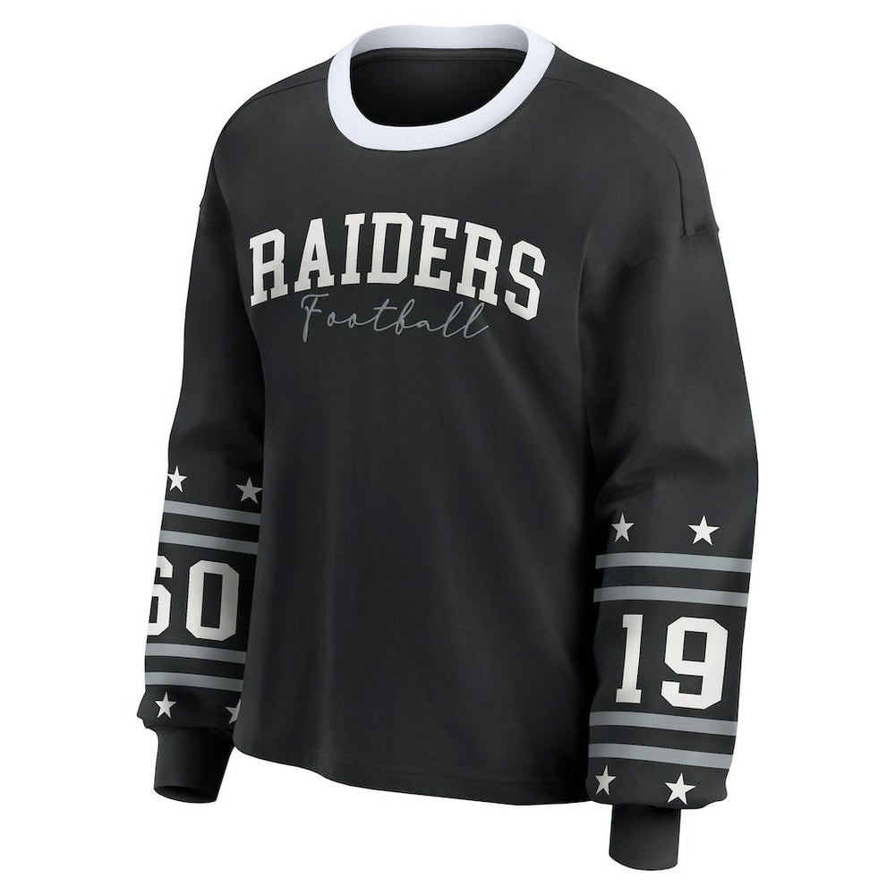 WEAR by Erin Andrews Women's Sport Long-Sleeve T-Shirt - Las Vegas Raiders T-shirts