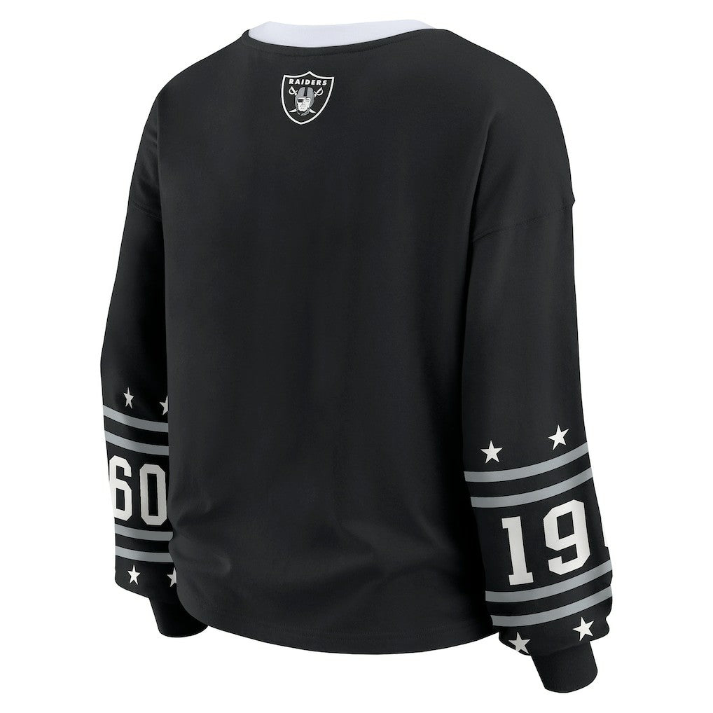 WEAR by Erin Andrews Women's Sport Long-Sleeve T-Shirt - Las Vegas Raiders T-shirts