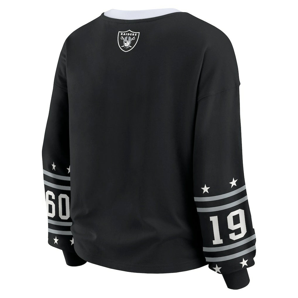 WEAR by Erin Andrews Women's Sport Long-Sleeve T-Shirt - Las Vegas Raiders T-shirts