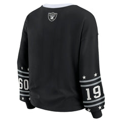 WEAR by Erin Andrews Women's Sport Long-Sleeve T-Shirt - Las Vegas Raiders T-shirts