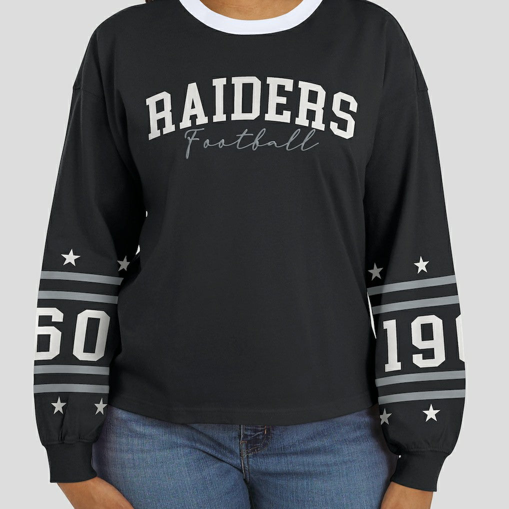 WEAR by Erin Andrews Women's Sport Long-Sleeve T-Shirt - Las Vegas Raiders T-shirts