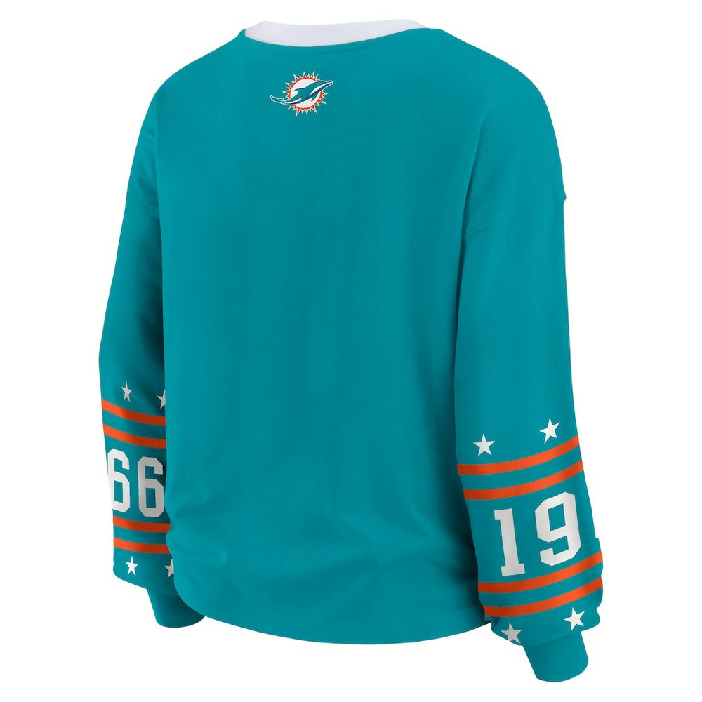 WEAR by Erin Andrews Women's Sport Long-Sleeve T-Shirt - Miami Dolphins T-shirts