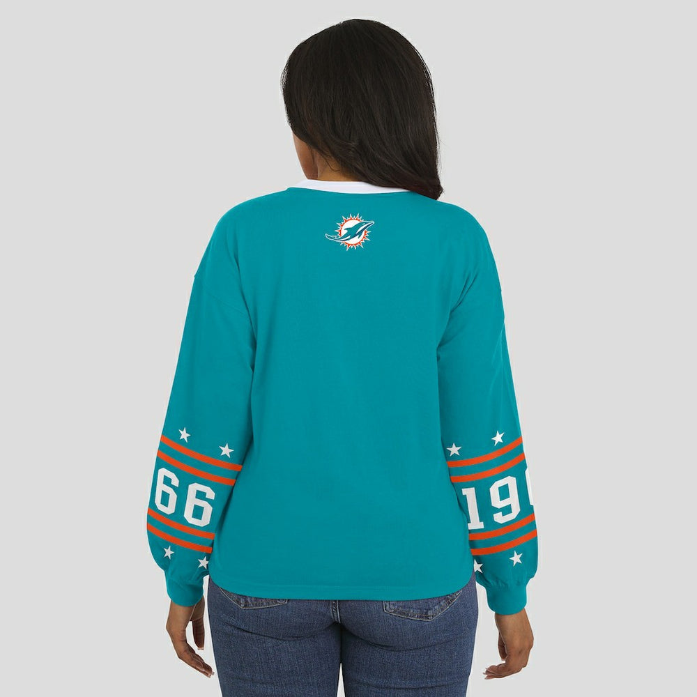WEAR by Erin Andrews Women's Sport Long-Sleeve T-Shirt - Miami Dolphins T-shirts