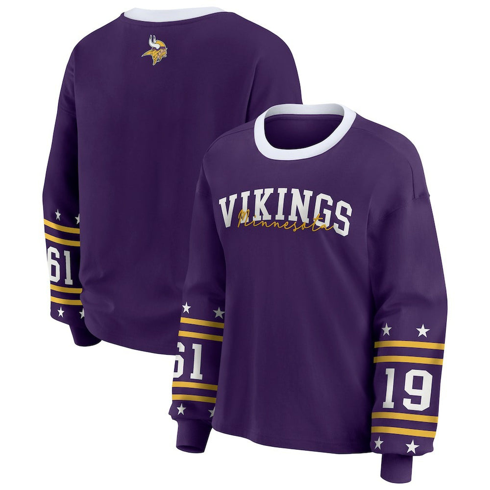 WEAR by Erin Andrews Women's Sport Long-Sleeve T-Shirt - Minnesota Vikings T-shirts