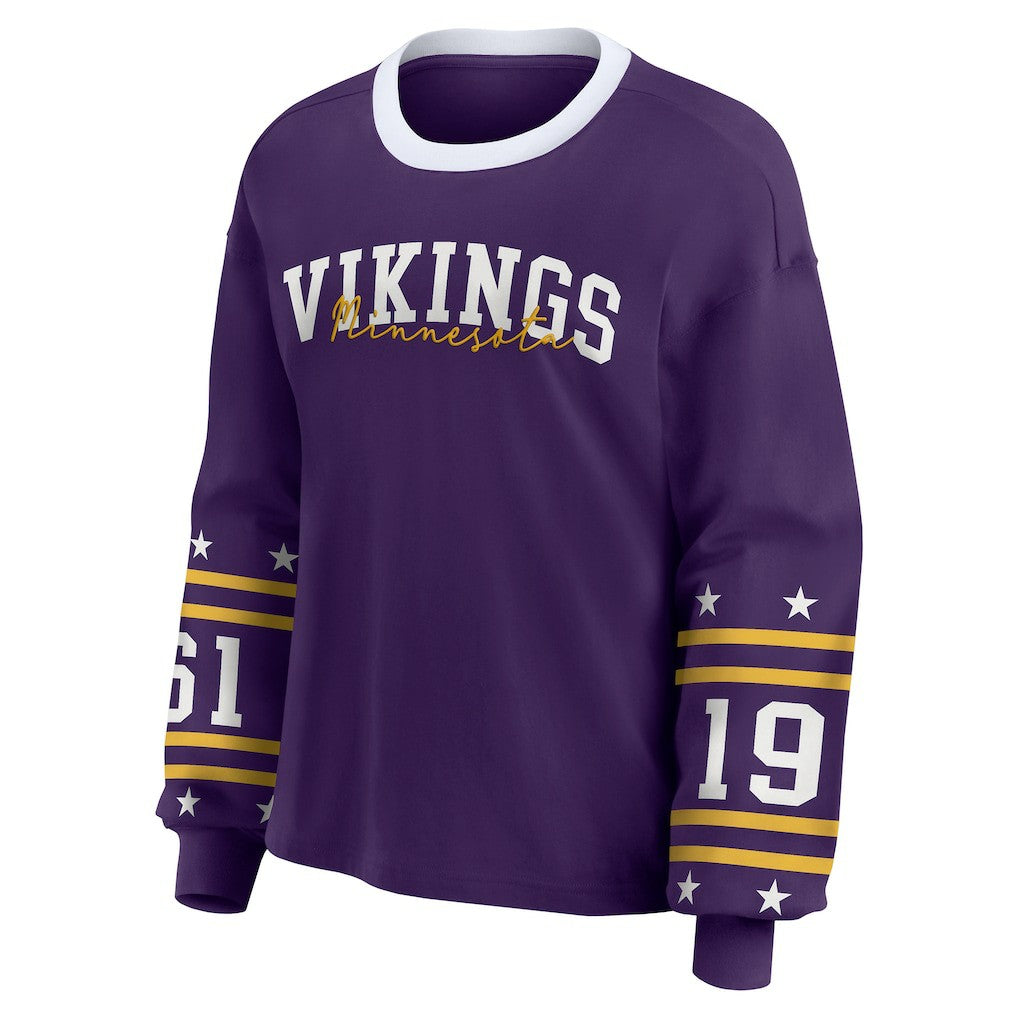 WEAR by Erin Andrews Women's Sport Long-Sleeve T-Shirt - Minnesota Vikings T-shirts