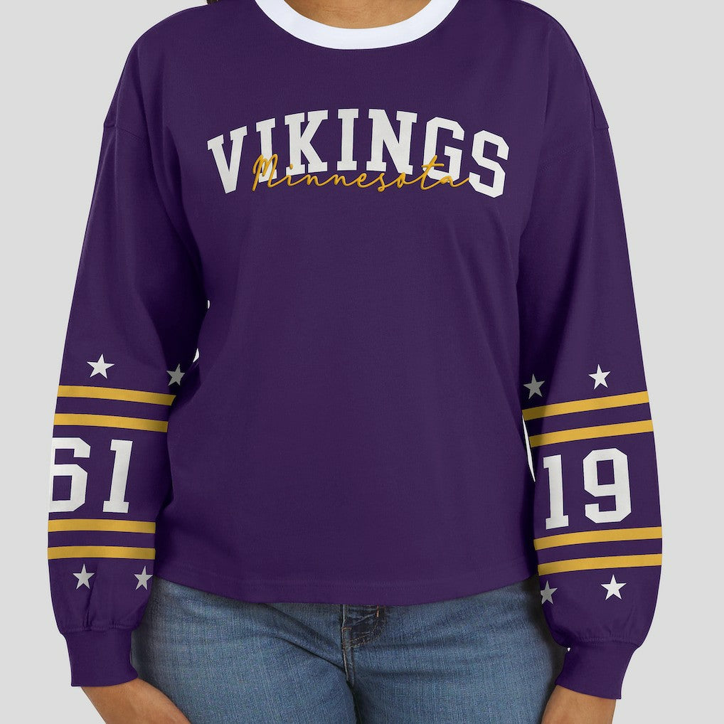 WEAR by Erin Andrews Women's Sport Long-Sleeve T-Shirt - Minnesota Vikings T-shirts