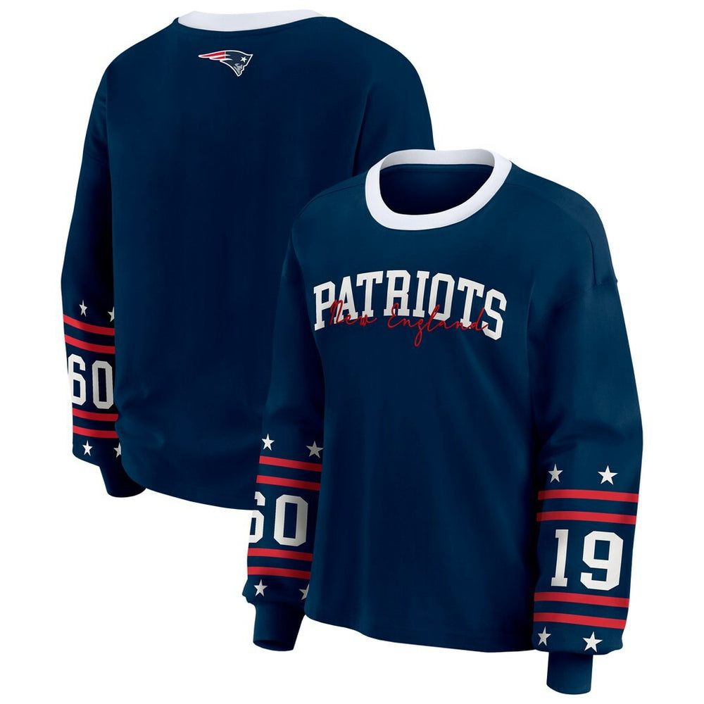 WEAR by Erin Andrews Women's Sport Long-Sleeve T-Shirt - New England Patriots T-shirts