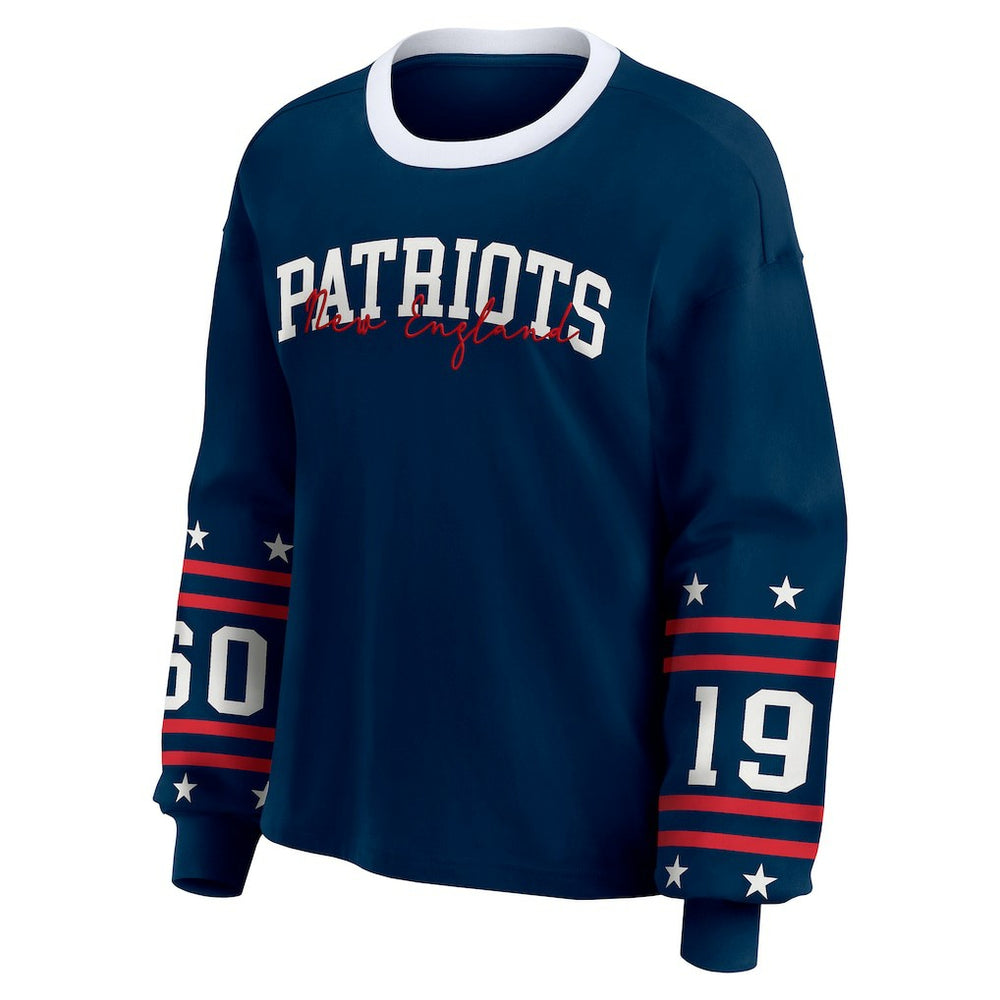 WEAR by Erin Andrews Women's Sport Long-Sleeve T-Shirt - New England Patriots T-shirts