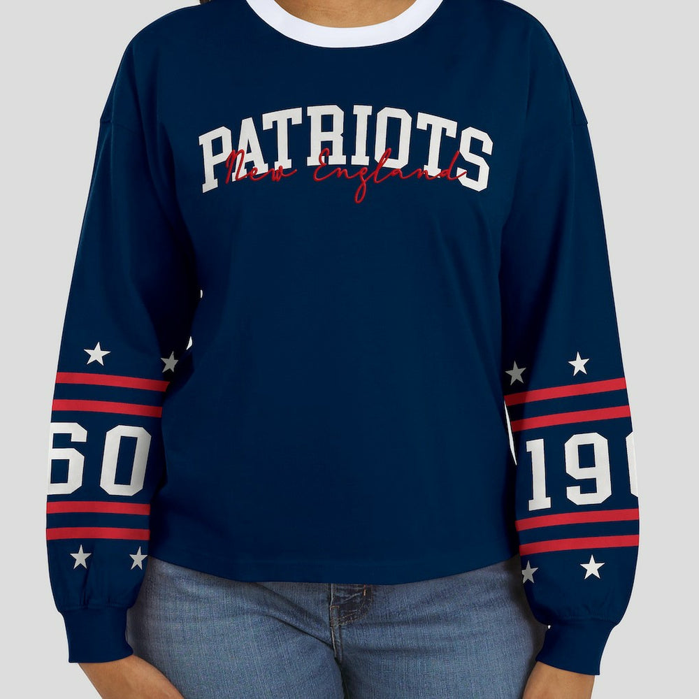 WEAR by Erin Andrews Women's Sport Long-Sleeve T-Shirt - New England Patriots T-shirts