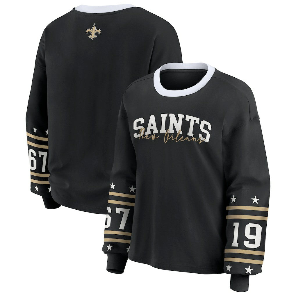WEAR by Erin Andrews Women's Sport Long-Sleeve T-Shirt - New Orleans Saints T-shirts