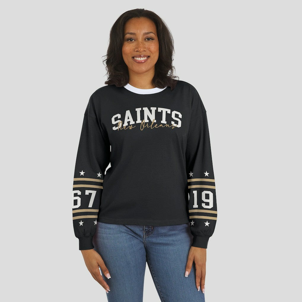 WEAR by Erin Andrews Women's Sport Long-Sleeve T-Shirt - New Orleans Saints T-shirts