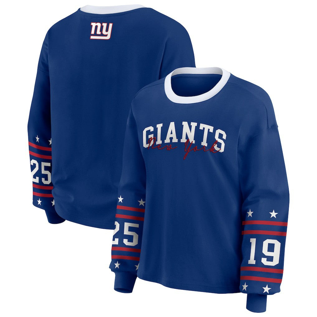 WEAR by Erin Andrews Women's Sport Long-Sleeve T-Shirt - New York Giants T-shirts