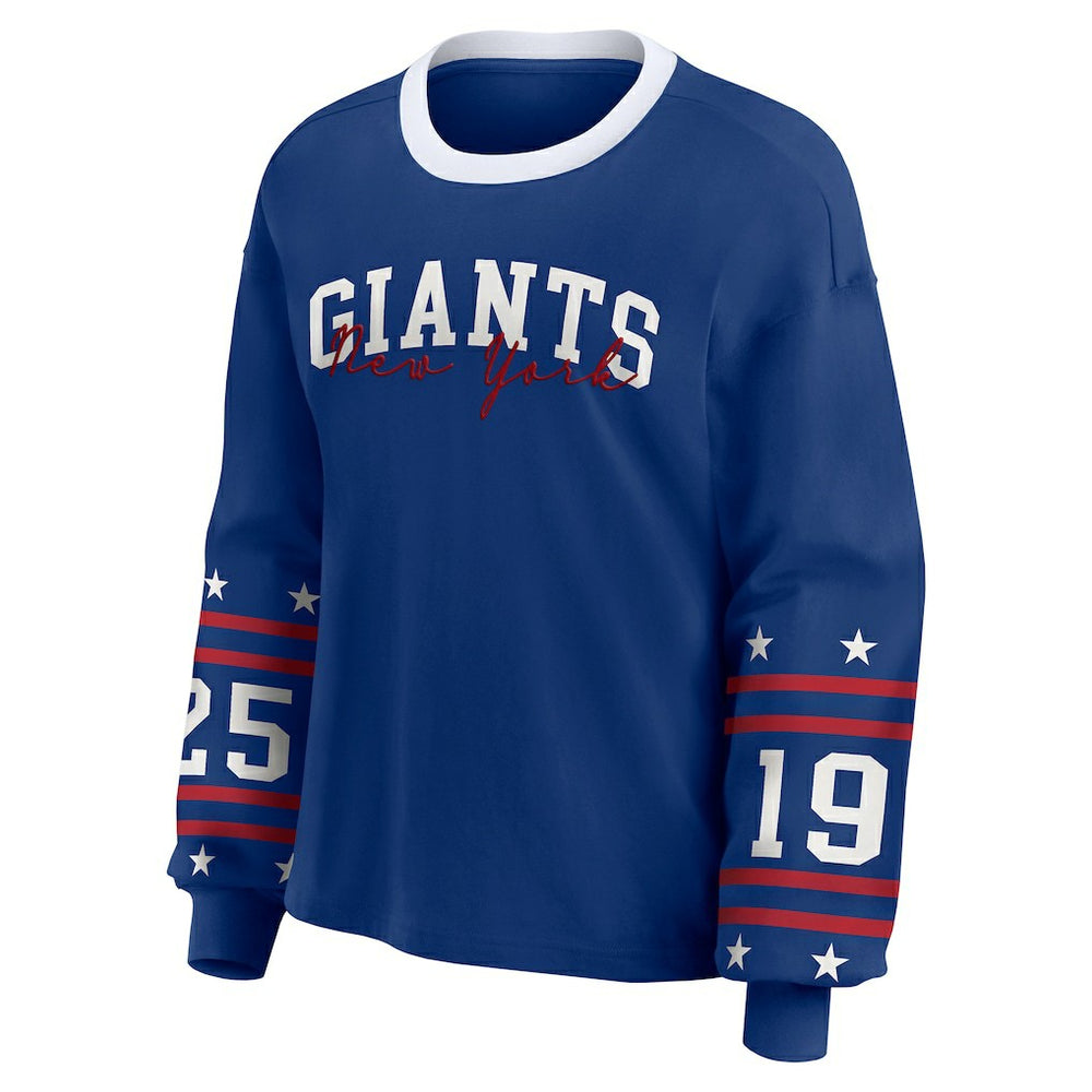 WEAR by Erin Andrews Women's Sport Long-Sleeve T-Shirt - New York Giants T-shirts