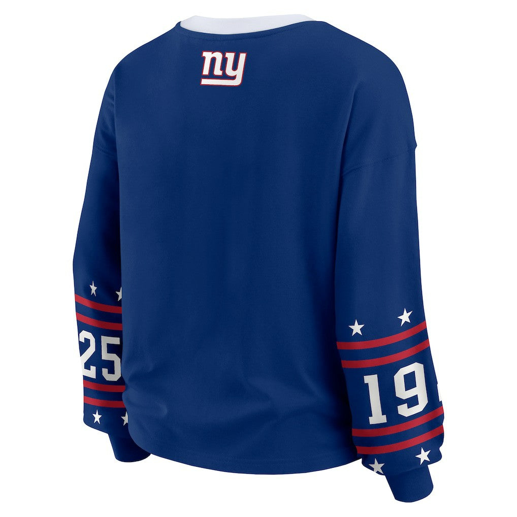 WEAR by Erin Andrews Women's Sport Long-Sleeve T-Shirt - New York Giants T-shirts